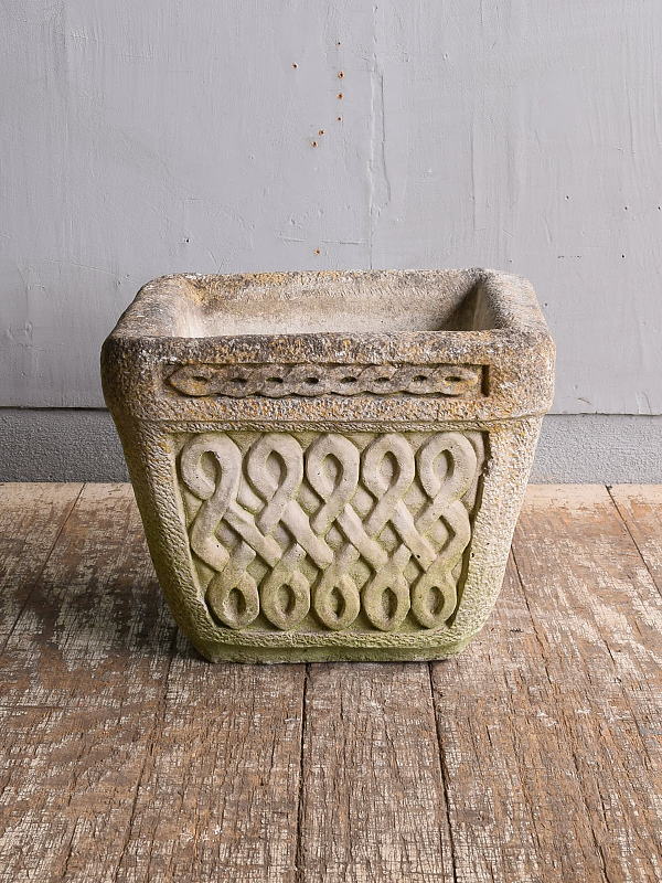 イギリス　アンティーク　セメント製　プランター　植木鉢　1195