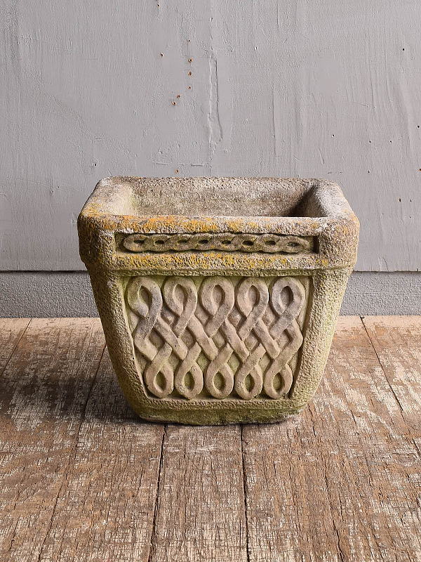 イギリス　アンティーク　セメント製　プランター　植木鉢　11959
