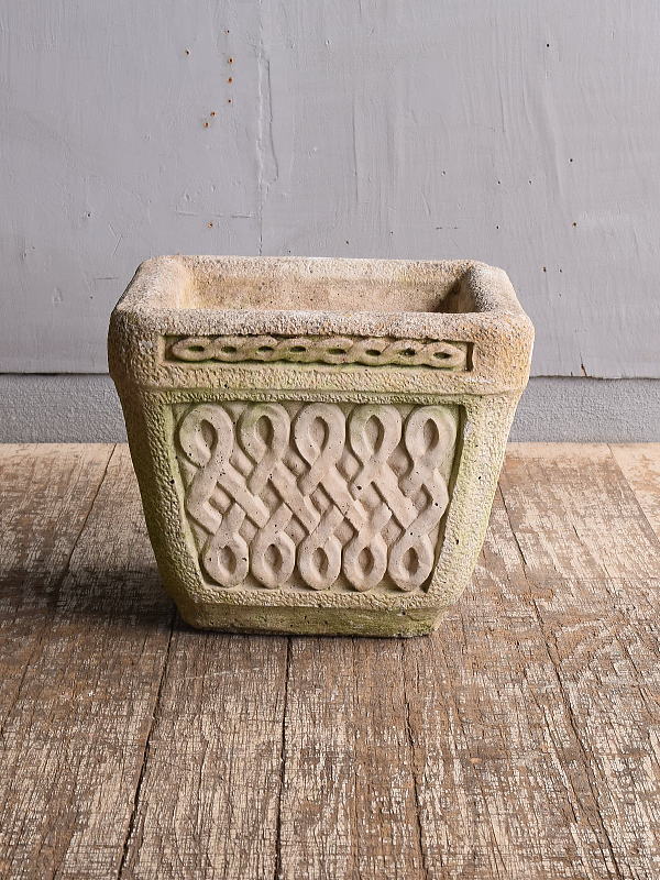 イギリス アンティーク セメント製 プランター 植木鉢 11960