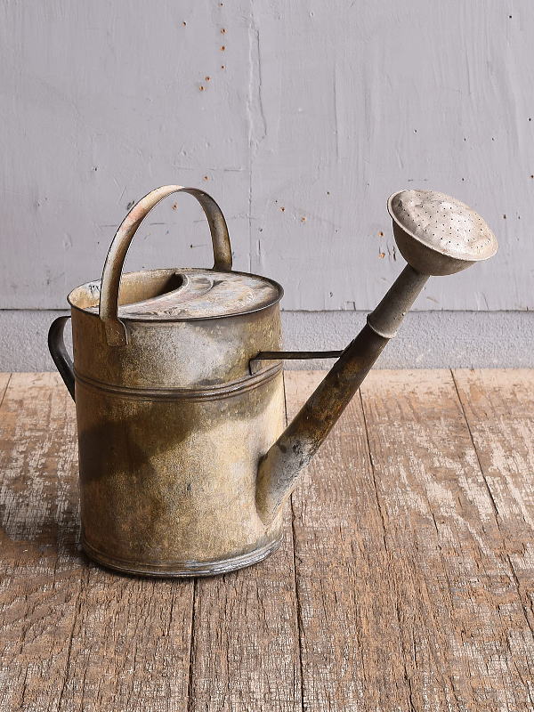 イギリス アンティーク ブリキ製 ジョウロ ガーデニング 12051