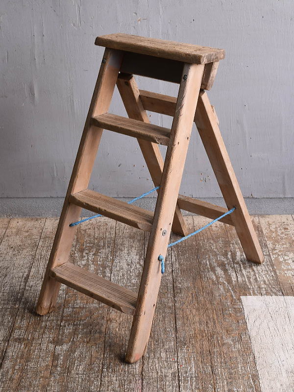 イギリス アンティーク ステップラダー 脚立 ディスプレイ 12149