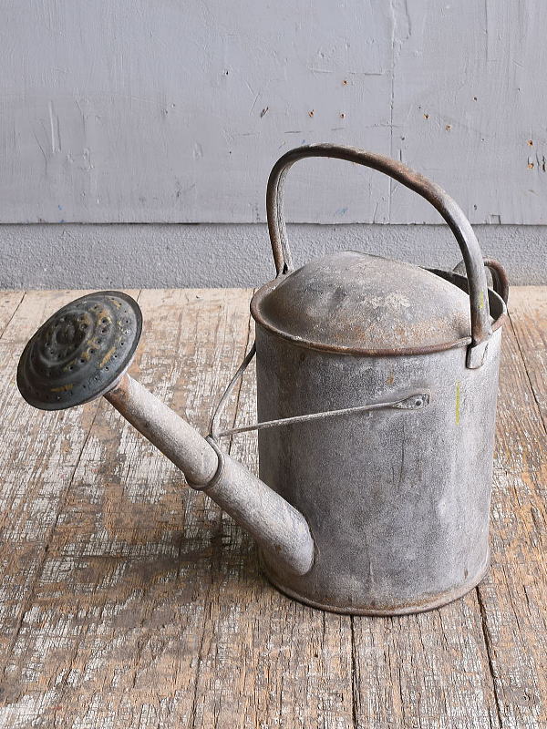 イギリス アンティーク ブリキ製 ジョウロ ガーデニング 12182
