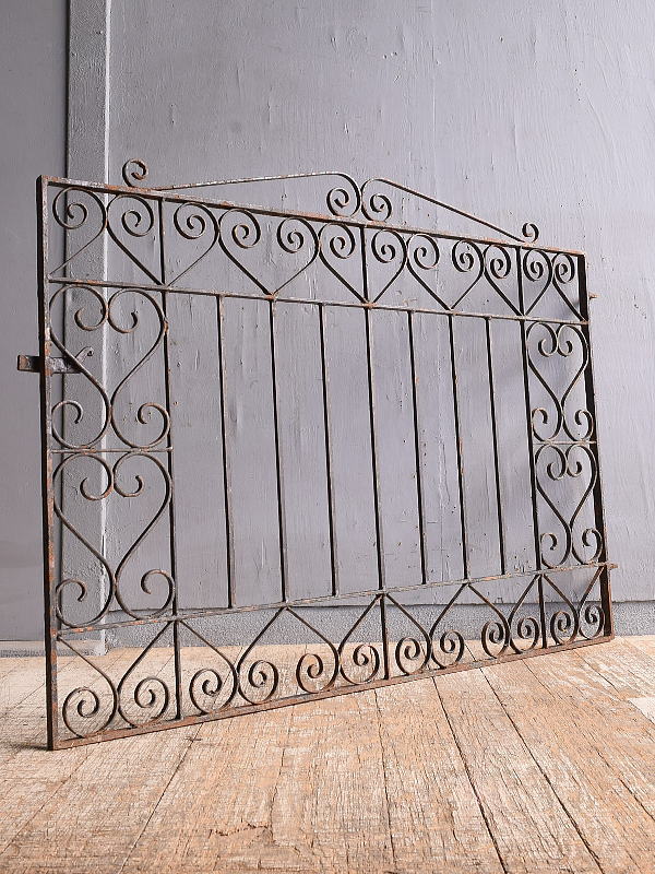 イギリスアンティーク アイアンフェンス ゲート柵 ガーデニング 12356