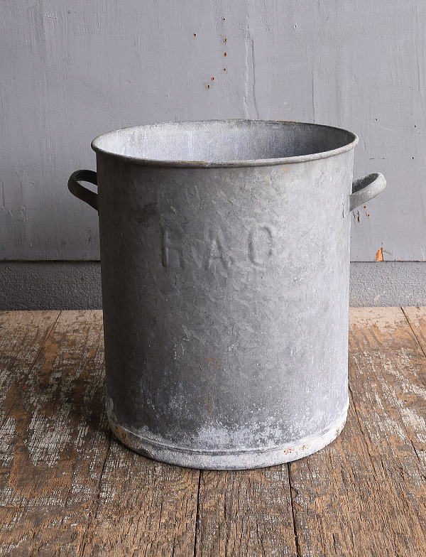 フレンチ アンティーク　ブリキ製　ウォッシングタブ ディスプレイ ガーデニング 12377