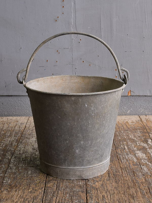 イギリス アンティーク ブリキ製 バケツ ガーデニング 収納 12381
