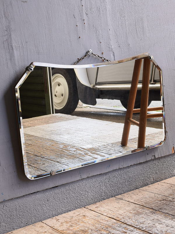 イギリス アンティーク　 壁掛けミラー 鏡　12410