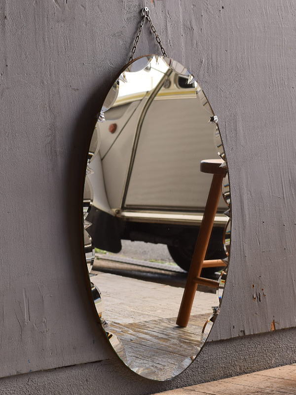 イギリス アンティーク　 壁掛けミラー 鏡　12411