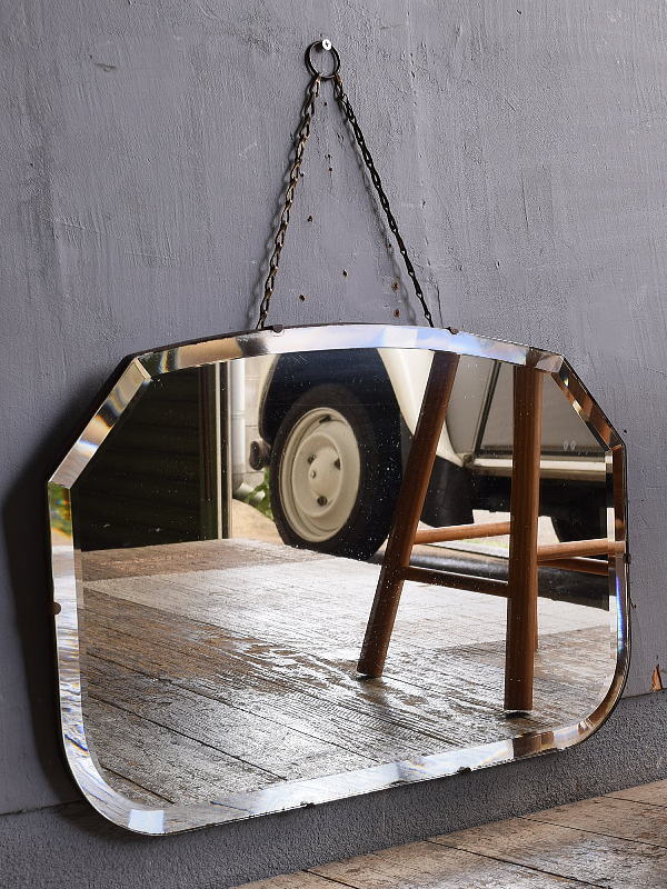 イギリス アンティーク　 壁掛けミラー 鏡　12415