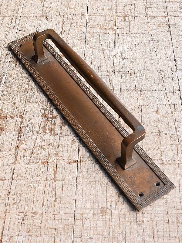 イギリス アンティーク 真鍮 ドアハンドル 建具金物 取っ手　12557