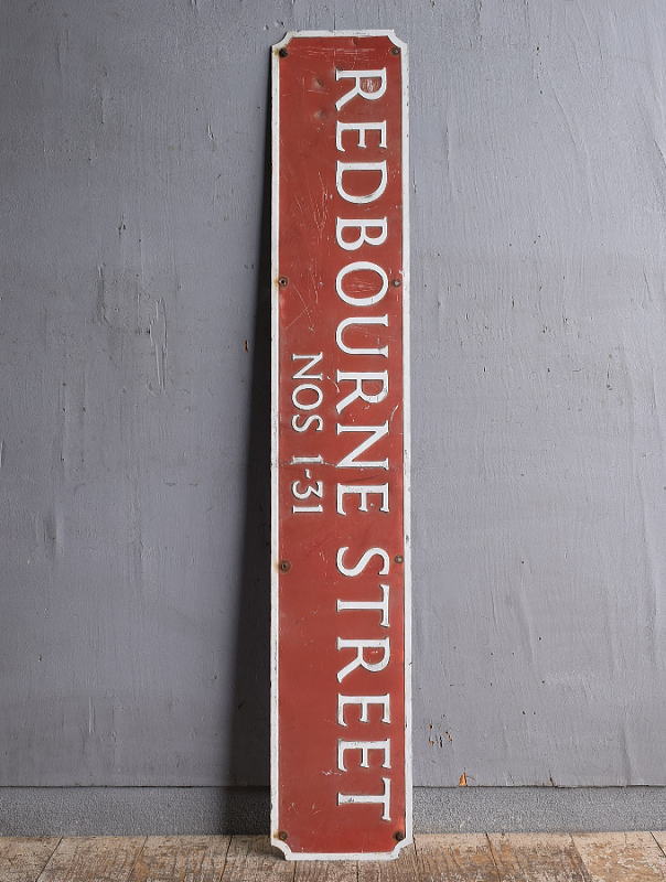 イギリス　アンティーク アルミ製 道路標識 12681