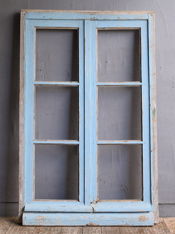 フレンチ アンティーク 木製　窓 建具 12726