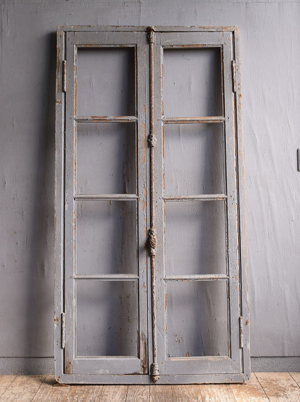 フレンチ アンティーク 木製　窓 建具 12744