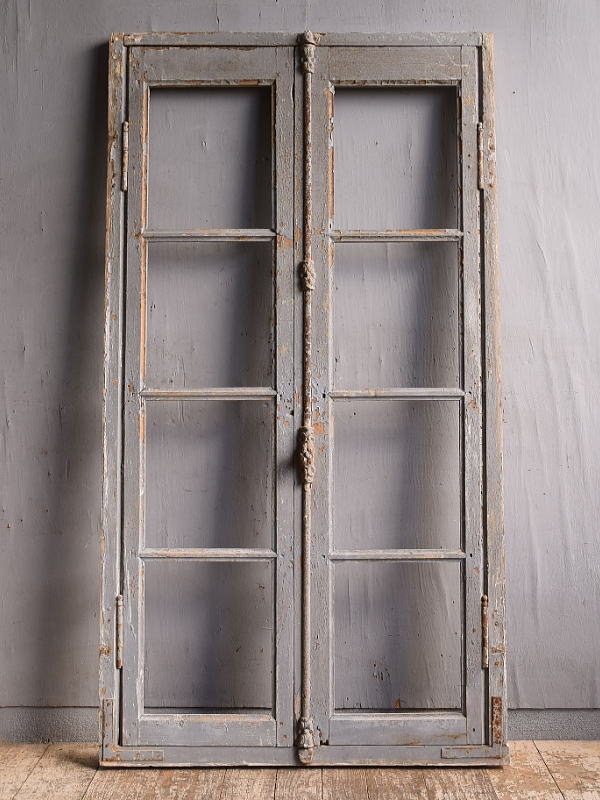 フレンチ アンティーク 木製　窓 建具 12746