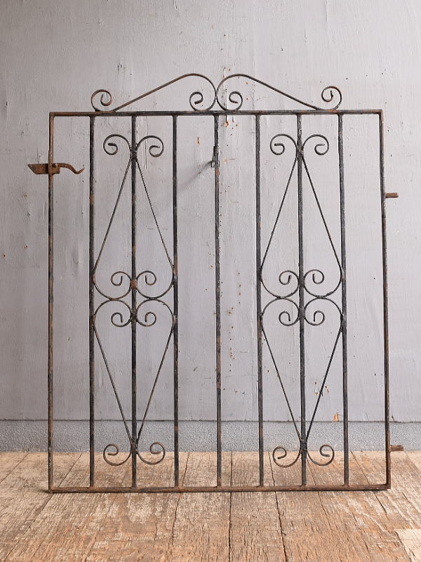 イギリス アンティーク アイアンフェンス ゲート柵 12800