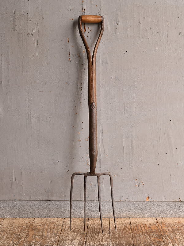 イギリスアンティーク ガーデンフォーク 農機具 12860