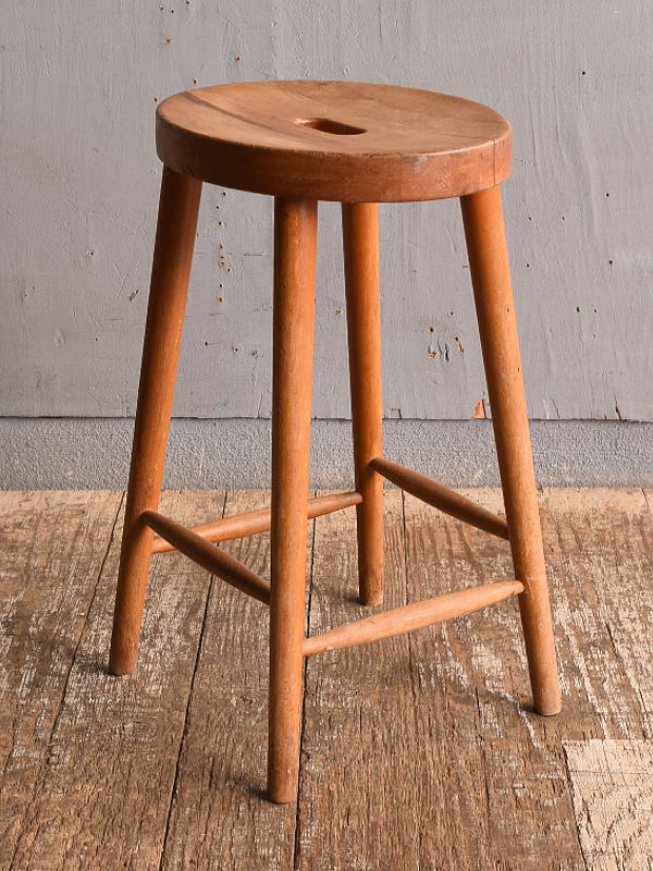 イギリス アンティーク家具 木製スツール　 椅子 12870