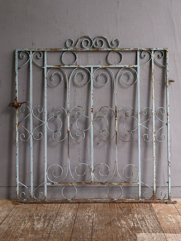 イギリス アンティーク アイアンフェンス ゲート柵 ガーデニング 12871