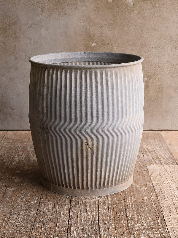 イギリス　アンティーク　ブリキ製　ウォッシングタブ ディスプレイ ガーデニング 12890