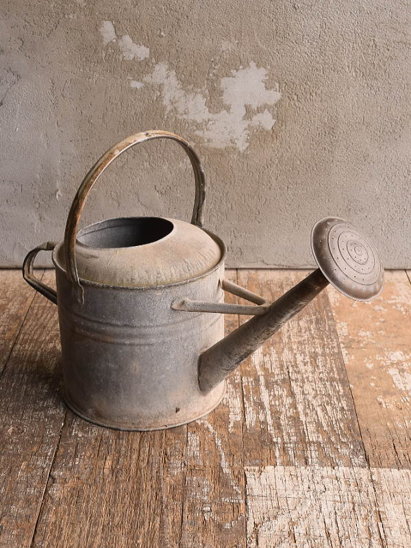 イギリス アンティーク ブリキ製 ジョウロ ガーデニング 13063