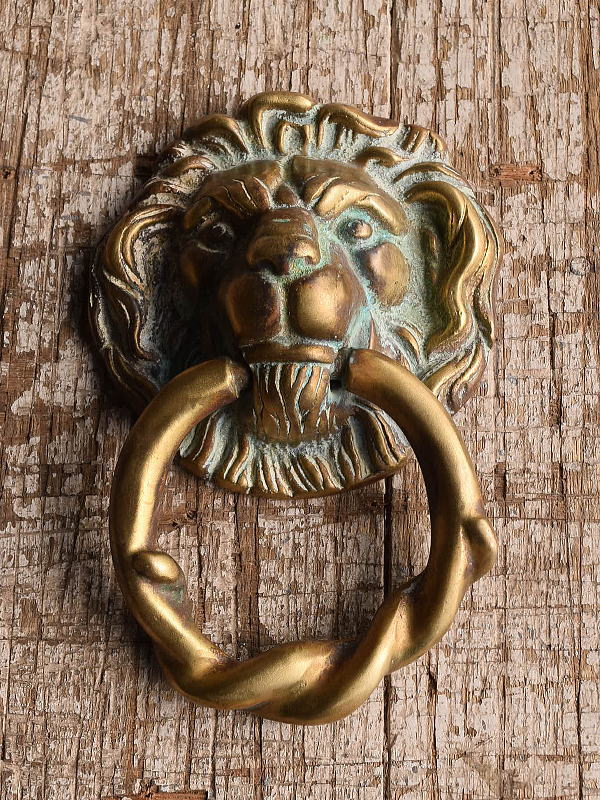 イギリス アンティーク 真鍮製ドアノッカー 13078