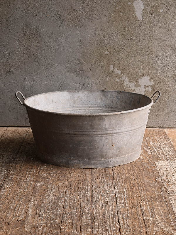 フレンチ アンティーク ブリキ ウォッシングタブ ディスプレイ ガーデニング 13191