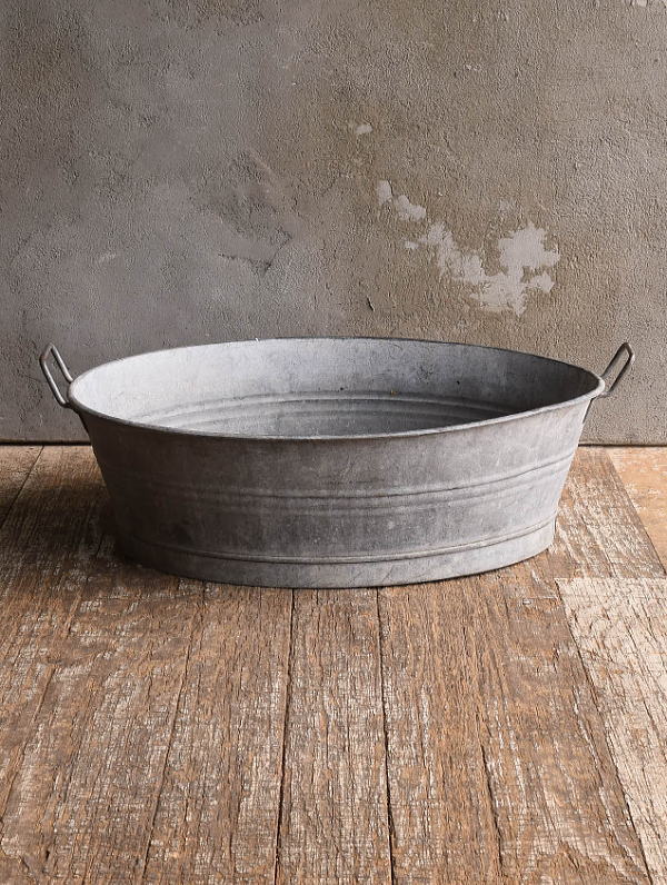 フレンチ アンティーク ブリキ ウォッシングタブ ディスプレイ ガーデニング 13192