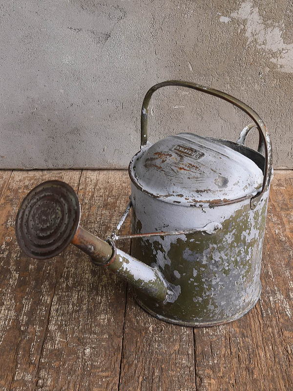 イギリス アンティーク ブリキ製 ジョウロ ガーデニング 13325