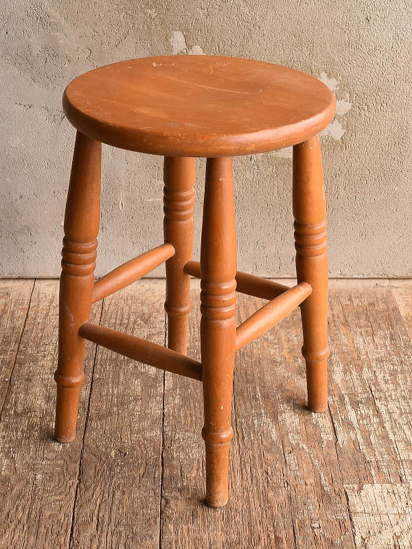 イギリス アンティーク家具 木製スツール 椅子 13372