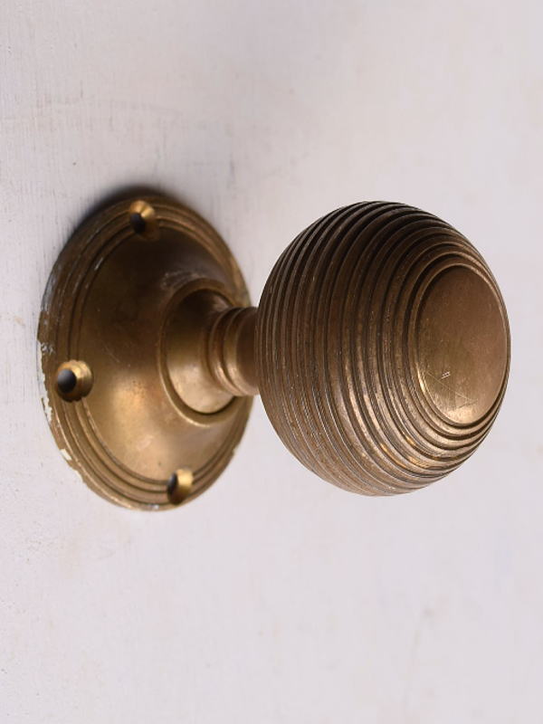 イギリス アンティーク 真鍮製 ドアノブ 建具金物 13531
