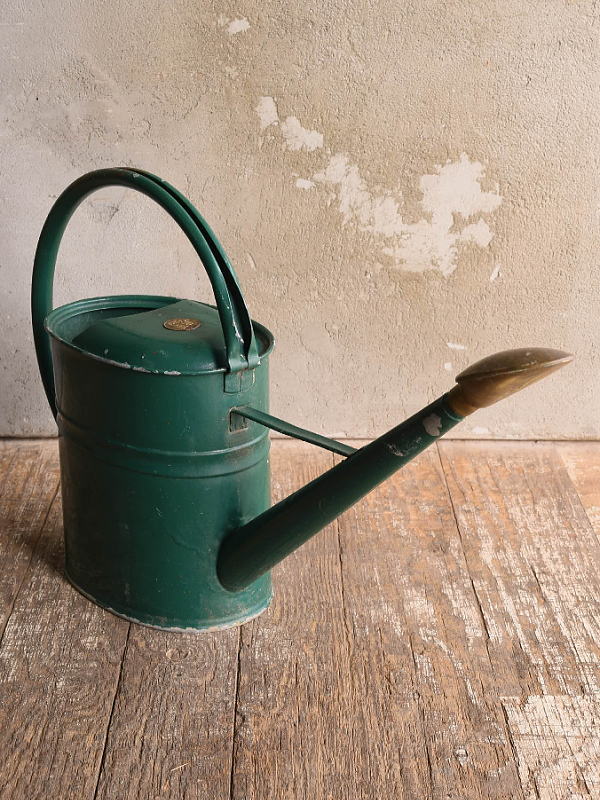 イギリス アンティーク ブリキ製 ジョウロ ガーデニング 13563
