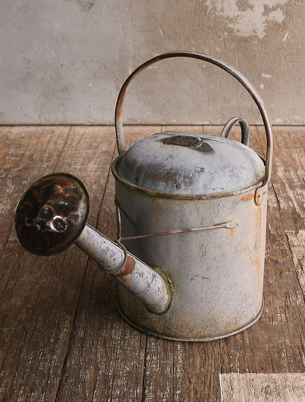 イギリス アンティーク ブリキ製 ジョウロ ガーデニング 13572