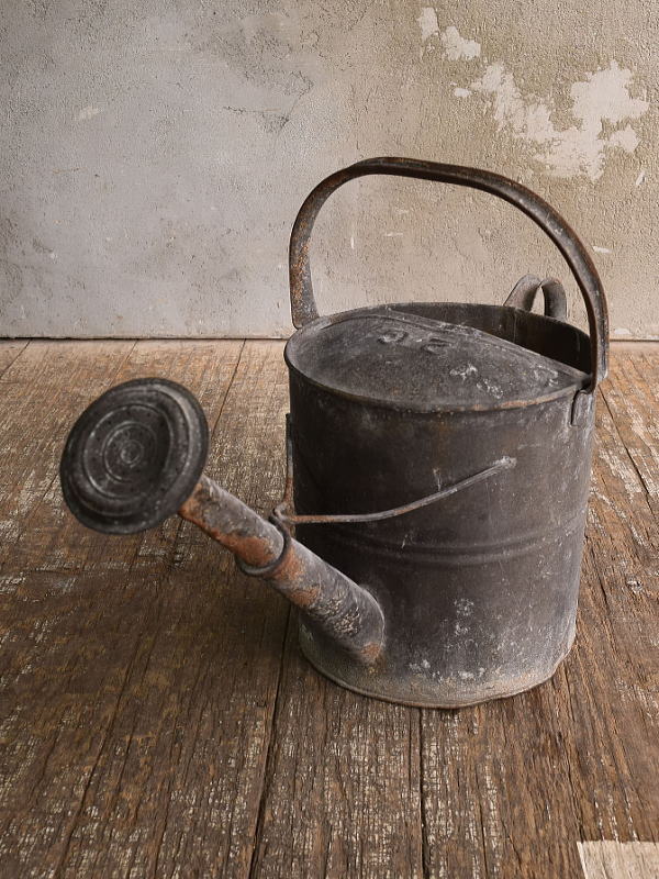 イギリス アンティーク ブリキ製 ジョウロ ガーデニング 13573