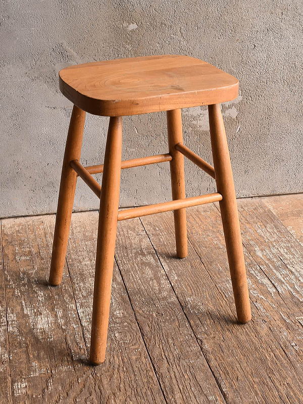 イギリス アンティーク家具 木製スツール 椅子 13597