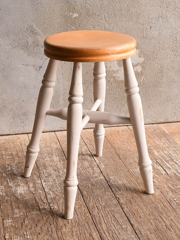 イギリス アンティーク家具 木製スツール 椅子 13598