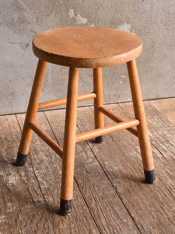 イギリス アンティーク家具 木製スツール 椅子 13600