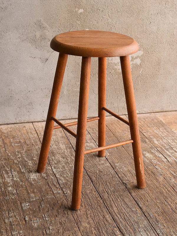 イギリス アンティーク家具 木製スツール 椅子 13602