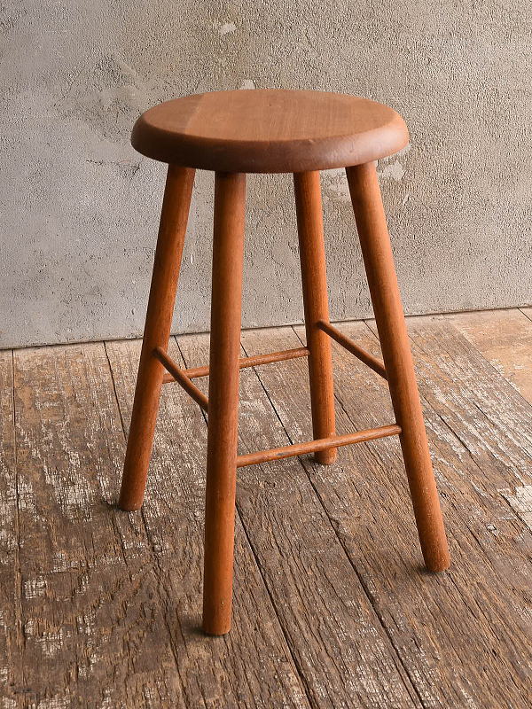 イギリス アンティーク家具 木製スツール 椅子 13603