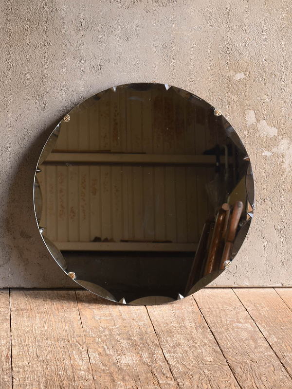 イギリス アンティーク 壁掛けミラー 鏡 13607