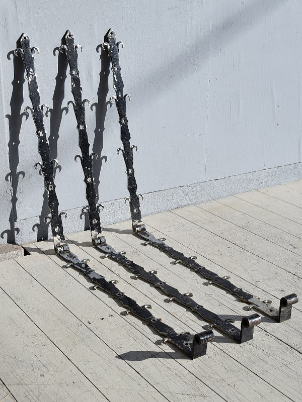 イギリス アンティーク 鉄製ヒンジ×3　建具金物 7787
