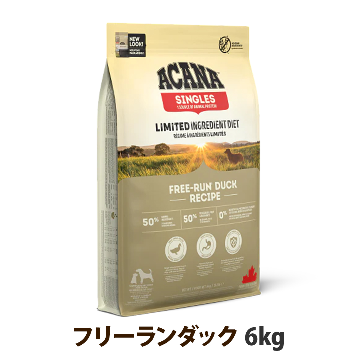 【リニューアル変更済】アカナ　シングル　フリーランダック　6kg