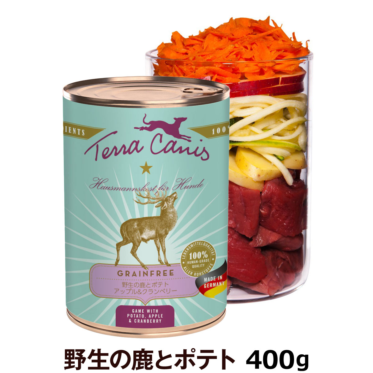 テラカニス グレインフリー ウサギ肉缶 400g