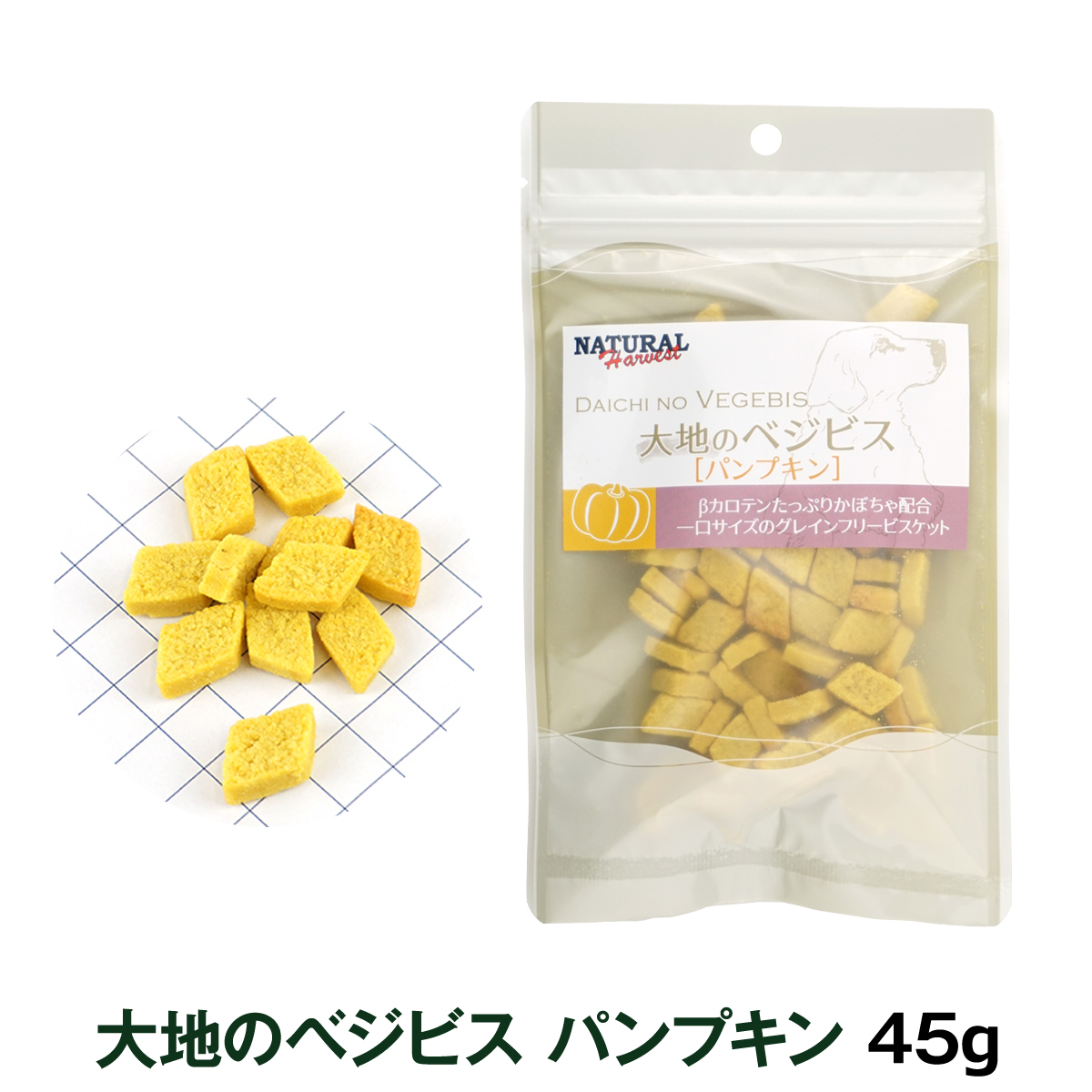 ナチュラルハーベストT　大地のベジビス　パンプキン　45g