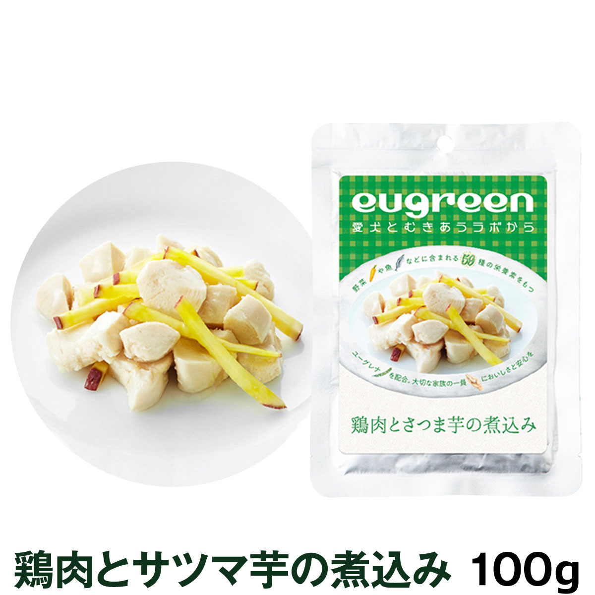 阪急ハロードッグ　eugreen　鶏肉とサツマ芋の煮込み　100g