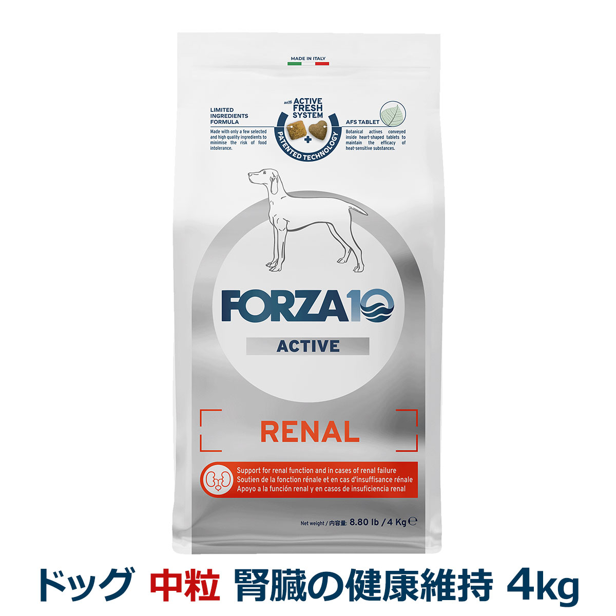 FORZA10　フォルツァディエチ　リナールアクティブ　ミディアム　中粒　4.0kg
