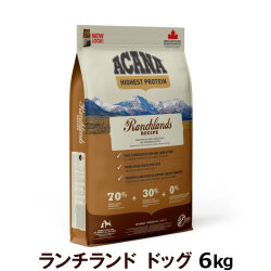 【順次リニューアル変更】アカナ　ハイエストプロテイン　ランチランドドッグレシピ　6kg