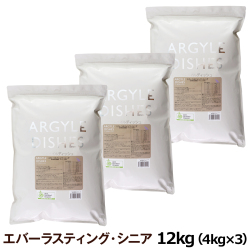 【パッケージ変更済】アーガイルディッシュ　ドッグフード　エバーラスティングシニア　12kg(4kg×3）［オーガニック認定］(通常2-5ヶ月の賞味期限で出荷)（専用ダンボール箱でのお届け）