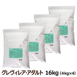 【順次パッケージ変更】アーガイルディッシュ　ドッグフード　グレヴィレアアダルト　16kg(4kg×4)(通常2-5ヶ月の賞味期限で出荷)（専用ダンボール箱でのお届け）