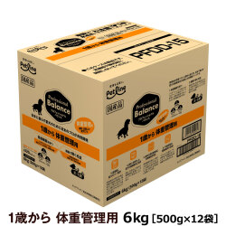 ペットライン　プロフェッショナルバランス　1歳から体重管理用　6kg（500g×12）