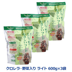ペッツルート　クロレラ・野菜入り　やさしいフード　ライト　600g×3袋
