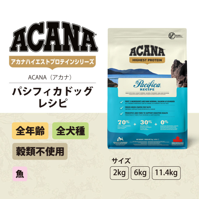 アカナ ハイエストプロテイン パシフィカドッグレシピ」はアカナの 